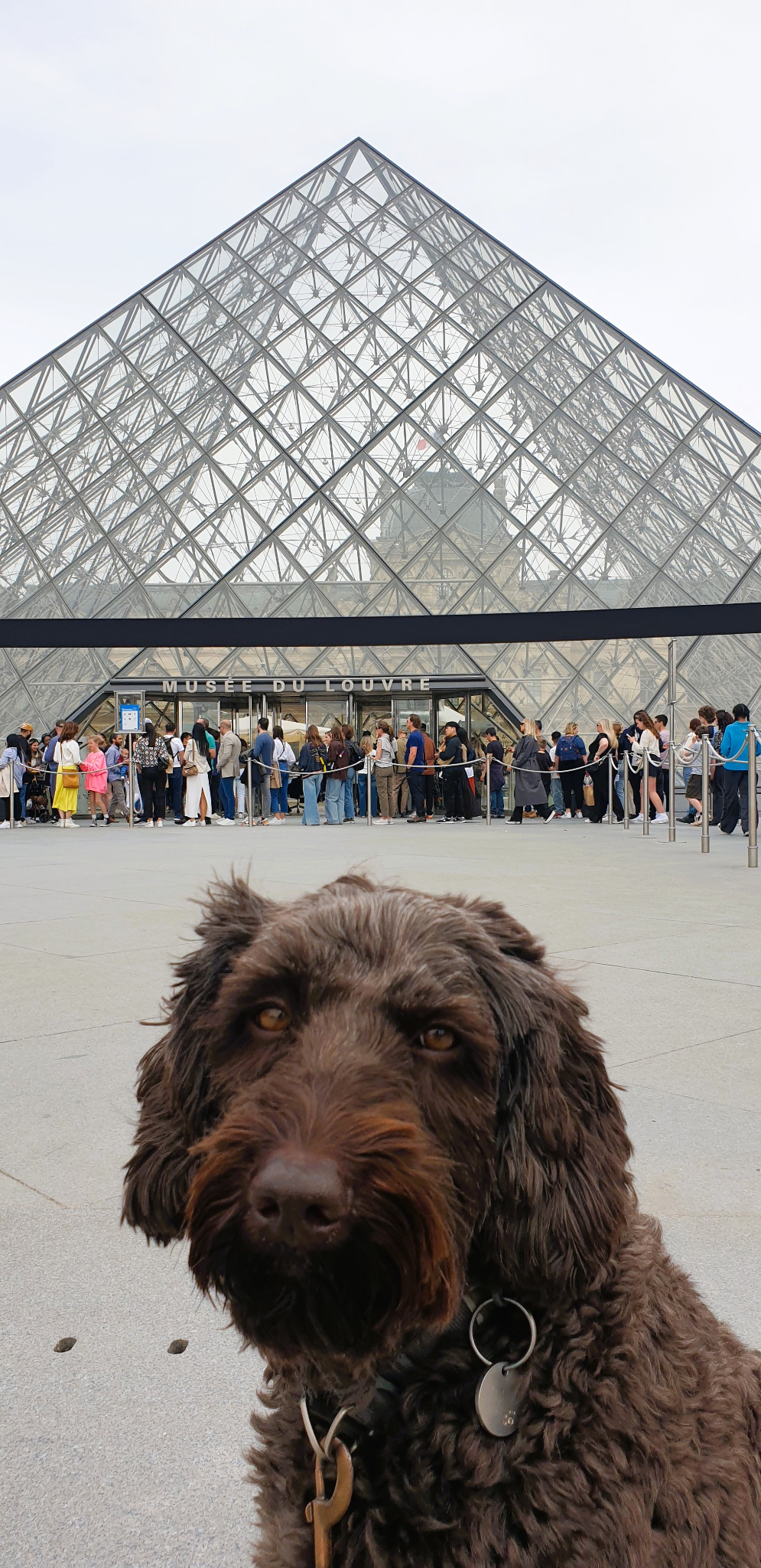 Maroni vor dem Louvre in Paris